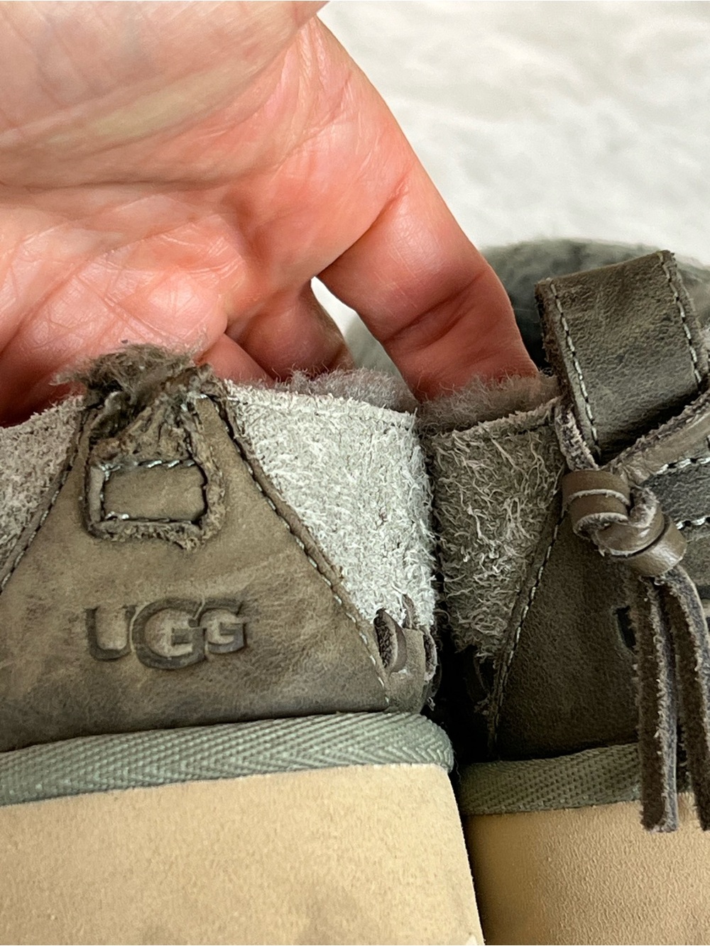 Ugg Micro Biarritz  Cozy sided Slip-On Shoes in Light Gray 11 - Picture 9 of 11
